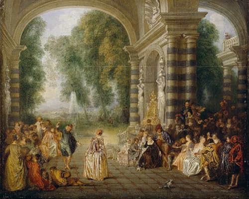 Lienzo decorativo para pared de Watteau en 60x90cm con acabado artístico premium