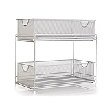 Grayline 2 Tier Mesh Slide Out Organizer Satin Nickel