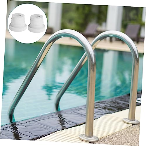 Tapón de escalera de piscina de goma beige miniatura 3