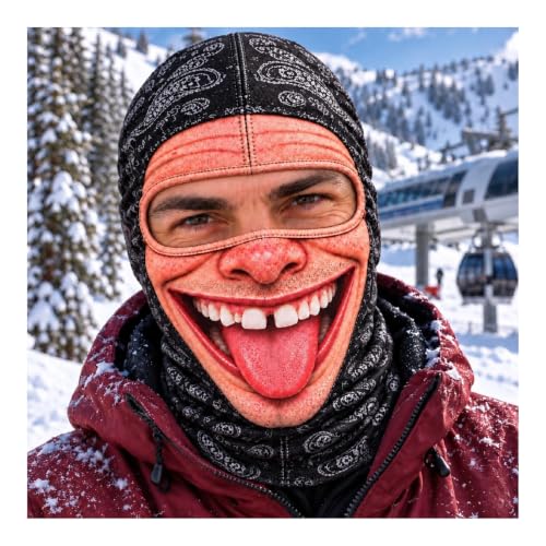 Ski Mask for Men 3D Printed Funny Realistic Balaclava Old Man Ski Mask - image 2