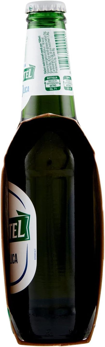 24x BIRRA Tourtel 0.0% Birra Analcolica, alkoholfrei Flasche Bier 0% Alk. 0,33l Flasche + Italian Gourmet polpa 400g