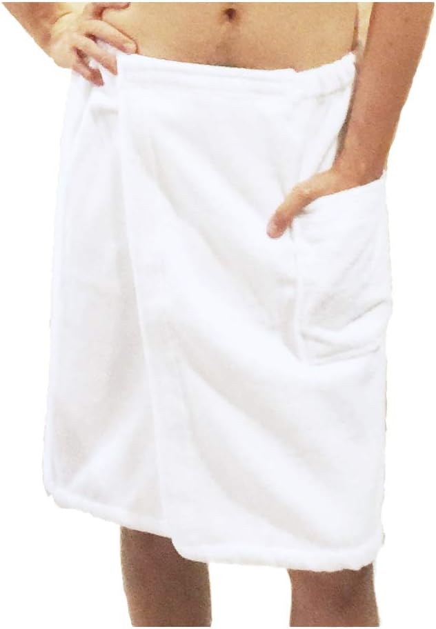 BY LORA Personalized Custom Name Shower Spa Wrap Towels for Men, One Size, Black