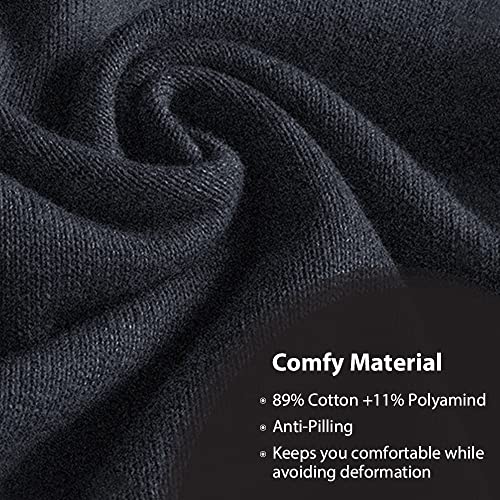 LTIFONE Black Sweater Vest for Men,Business Slim Fit Mens Sweater V Neck,Big and Tall Pullover Sleeveless Sweaters(XXL)
