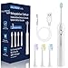 CALLYSONIC H21 Whitening Toothbrush, Rechargeable Sonic Electric Toothbrush with 3 Modes Smart Timers, 4 Brush Heads - White