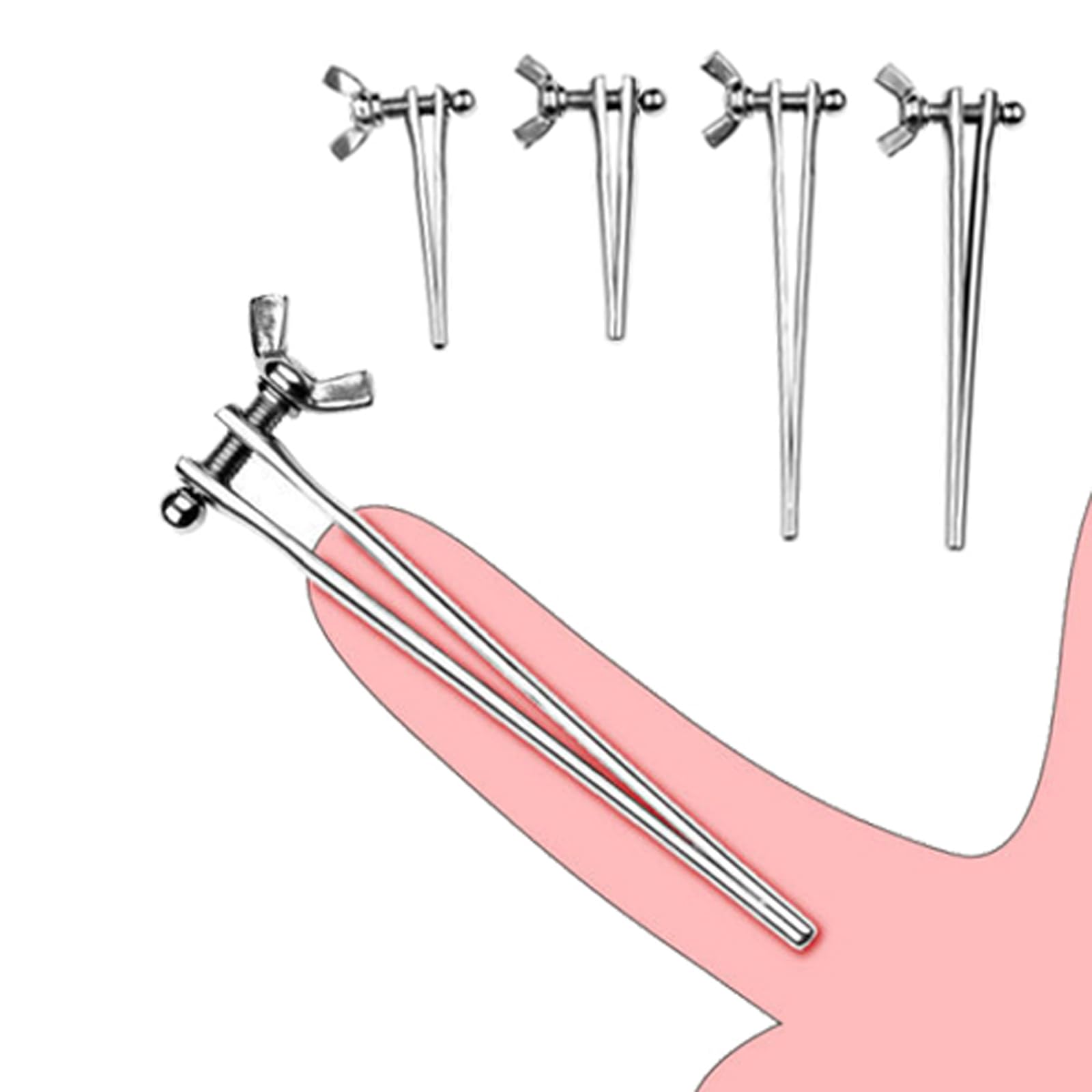 Dilatatori uretrali in acciaio inossidabile Spina per pene in metallo Sonda uretrale Dilatatore Catetere Stimolazione uretrale Masturbazione del pene Massaggio Principe Scettro Giocattoli erotici(L-6m
