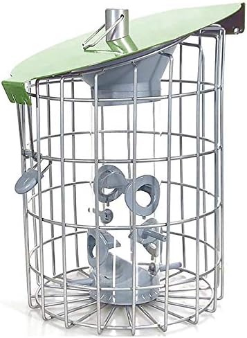 The Nuttery RNMJ01G Roundhaus Seed Bird Feeder, Celadon Green