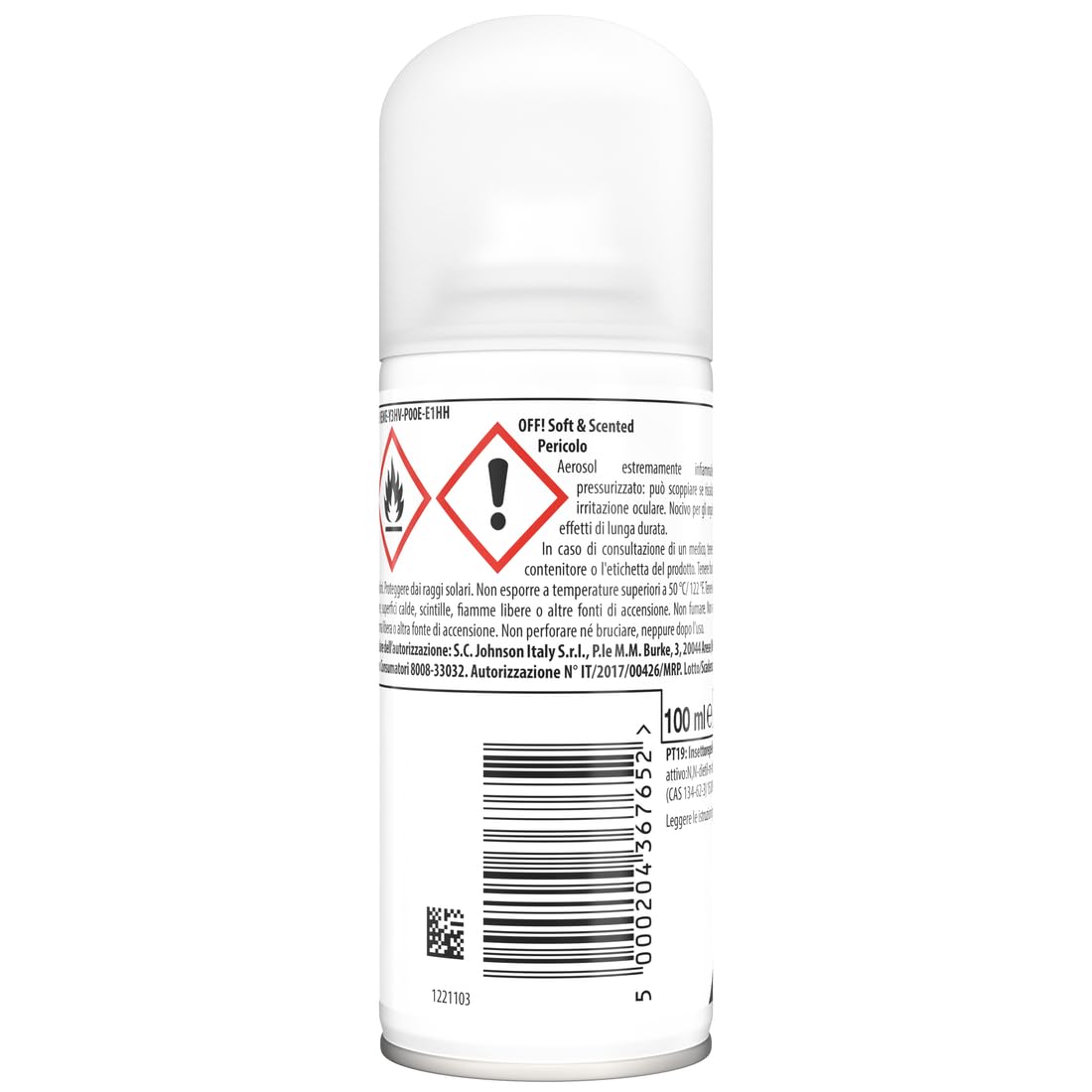 OFF! Soft & Scented Spray Secco Antizanzare, Repellente Zanzare, Leggero e asciutto sulla pelle, fragranza fresca, Protezione Efficace fino a 4 ore, 1 Confezione da 100ml