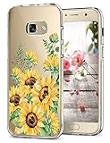 Hülle Kompatibel Samsung Galaxy A5 2017 Hüllen, Galaxy A3 2017 Schutzhülle Durchsichtig Silikon Handyhülle Clear TPU Schutz Handytasche Blumen Muster Case Cover für A5 2017 (6, Galaxy A5 2017)