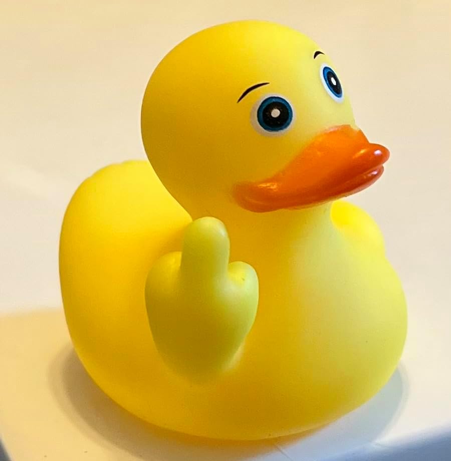 Miniatura 2 de El pato de goma del dedo, pato de goma del dedo medio