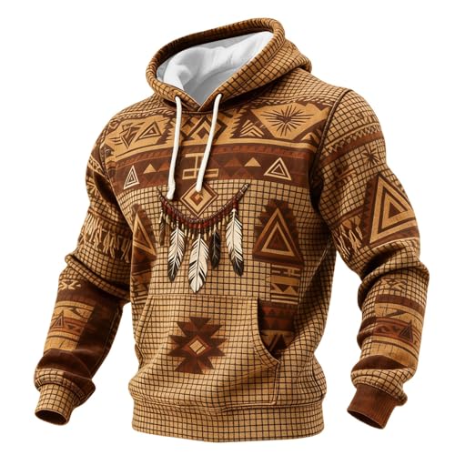 Sweatshirt zippé homme style vintage avec impression art classique et col roulé