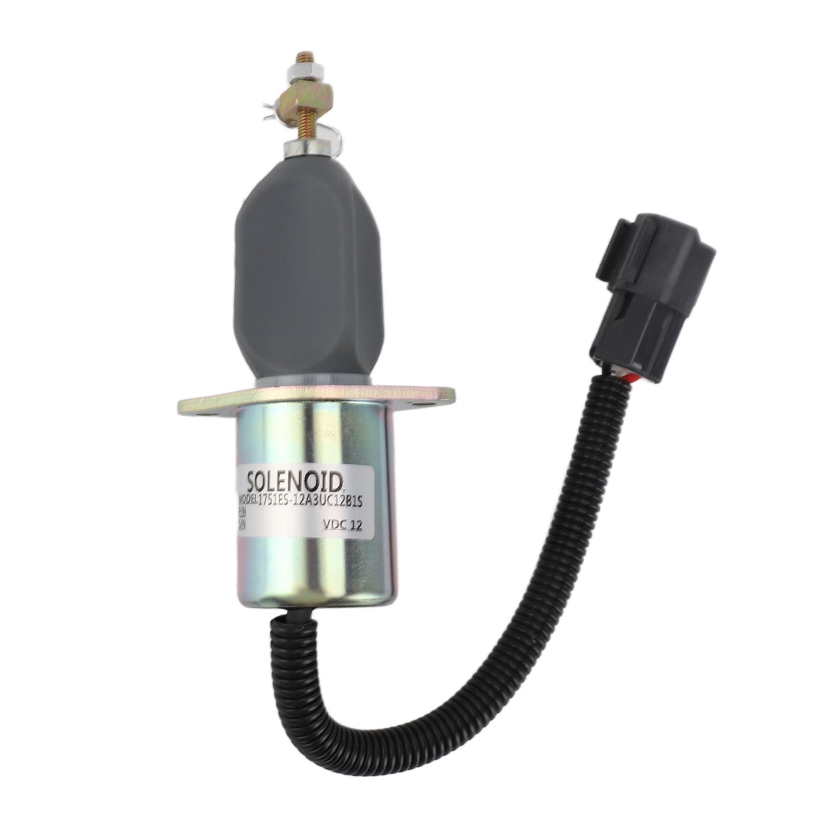 Elektromagnes Odcinający Paliwo 12 V Elektromagnes Odcinający Paliwo Elektromagnes Zatrzymujący Dopływ Paliwa 1751ES 12A3UC12B1S do Silnika Generatora Precyzyjny Zawór Odcinający