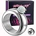 Hillside-Kit Bracelet Bangle Flask Handmade Crystal Lid Creative 304 Stainless Steel Wine Flask Gift For Women Girls Men Party Flask Hidden Liquor Flask Bracelet Funnel Set 3.5oz (silver crystal)