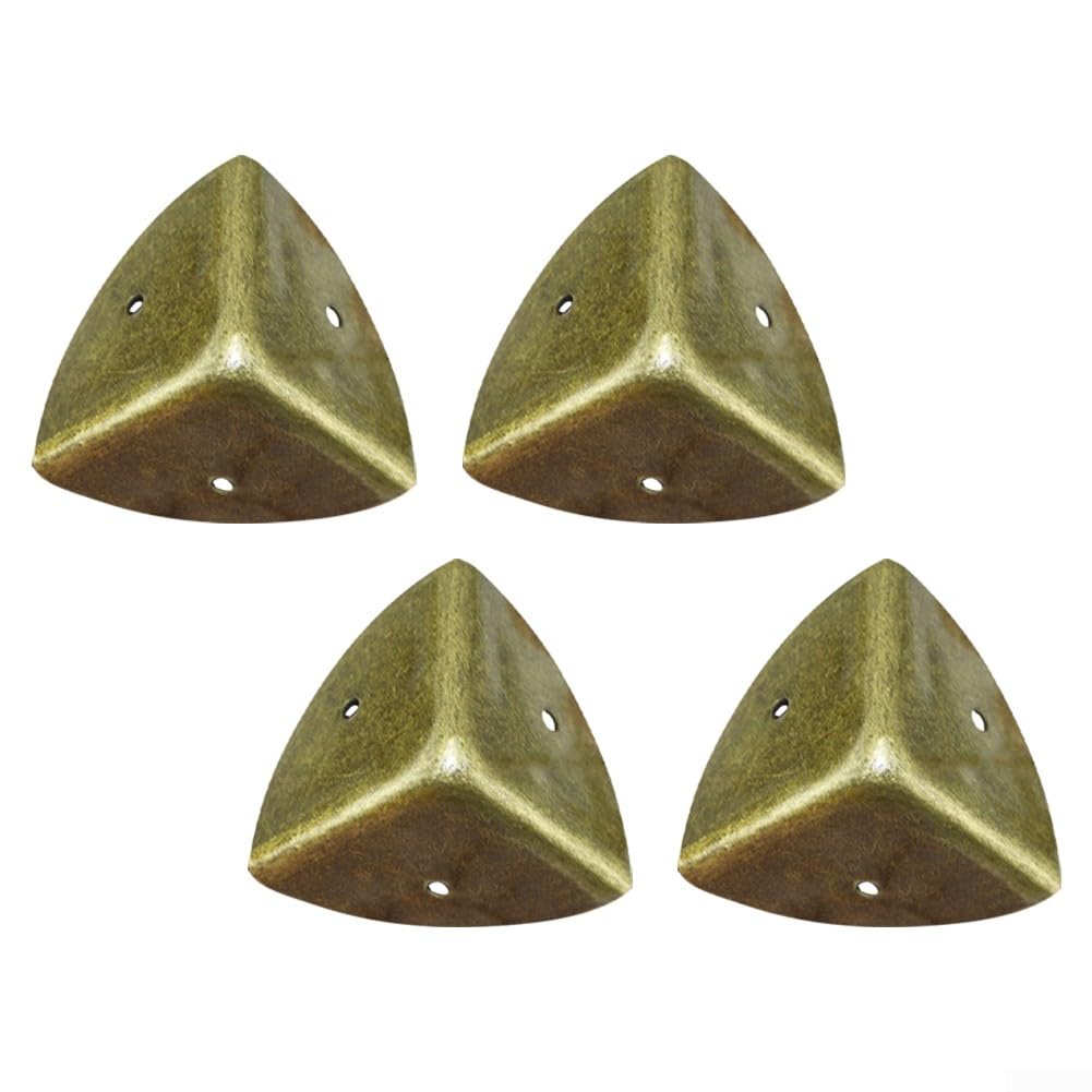 Protezioni angolari in metallo, 4 pezzi, 40 mm, protezioni angolari in metallo ad angolo retto, per valigie in legno, baule da viaggio