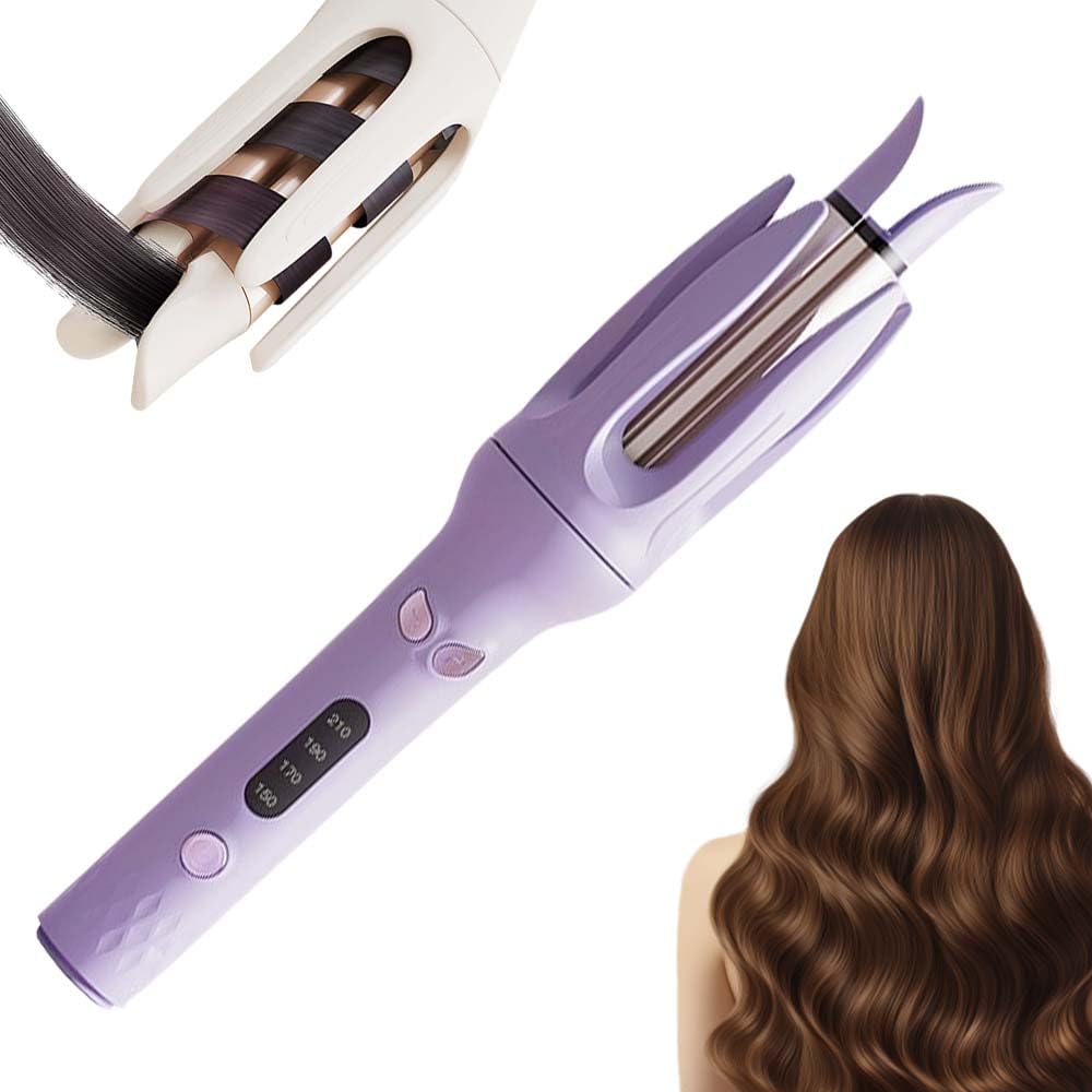 Automatic Curler Automatic Rotating Curling Iron Wand with Negative Ion Technology for Long Lasting Waves Salon Quality Hair