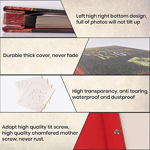 Magnetic Self-Stick Page Photo Album, Our Adventure Book Handmade Diy Albums For Wedding Anniversary Family Holds 3X5, 4X6, 6X8, 8X10 Photos #TOP2