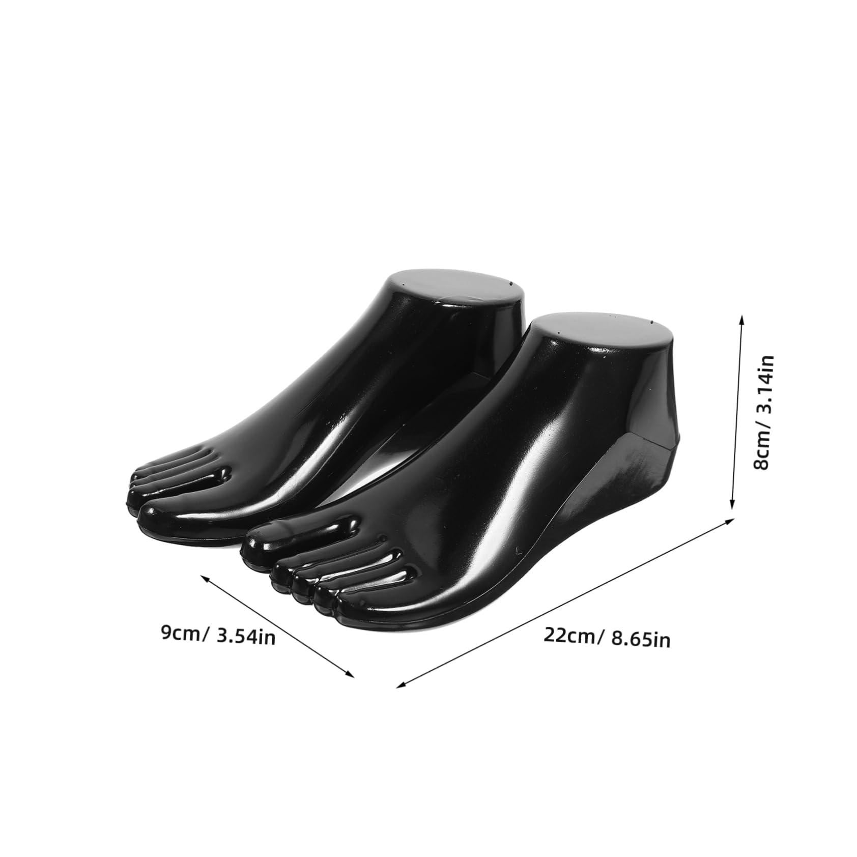 VILLCASE 2Pairs Foot Mannequin Model for Socks and Shoes Thickened Display Model for Storage Fits Various Shoe Essential Sock Model Display