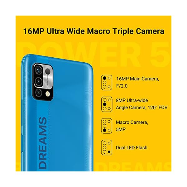 UMIDIGI-Power-5-Cell-Phone-4GB128GB-6150mAh-Battery-Unlocked-Smartphone-with-653-Full-Screen-16MP-AI-Triple-Camera-Android-Phone UMIDIGI Power 5 Unlocked Cell Phones, 6150mAh Battery+ 6.53" HD Display Smartphone with 16MP AI Triple Camera,128GB Dual SIM Android Phone