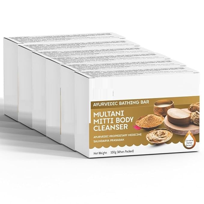 Multani Mitti Body Cleanser Pack of 6-100g Each
