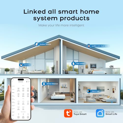 PGST Home Alarm System with T21W HD 5MP Security Camera,Wireless Home Security System with Door Alarm Sensor,Motion Detector,SOS Button,APP Instant Alerts for Villa,Apartment,Kids Safety,Pets