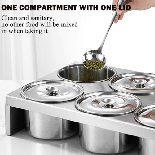 Boîte à condiments en acier inoxydable pour préserver la fraîcheur des garnitures - 6