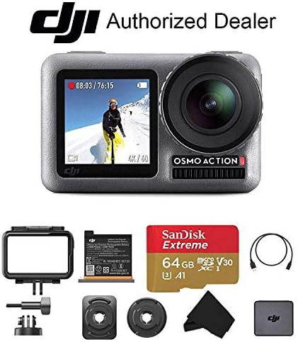 DJI OSMO Action - Dual Touch Display Waterproof Digital Action Camera with 4K HD Video 12MP Photos Live Streaming Stabilization (Starter)