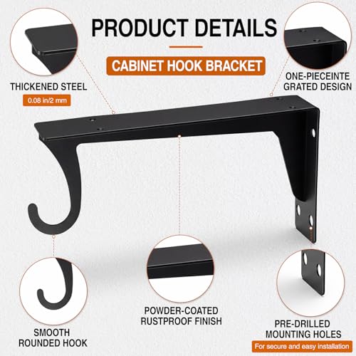 ElaraBerry 4 Pack 12 Inch Closet Rod Brackets with Rod Holder by ElaraBerry - Used condition - Image 5