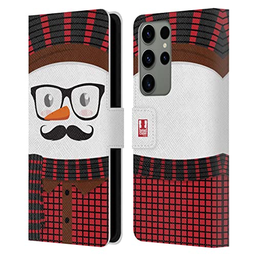Étui en cuir Galaxy S23 Ultra 5G Monsieur Bonhomme de Neige, le cadeau parfait pour les fêtes