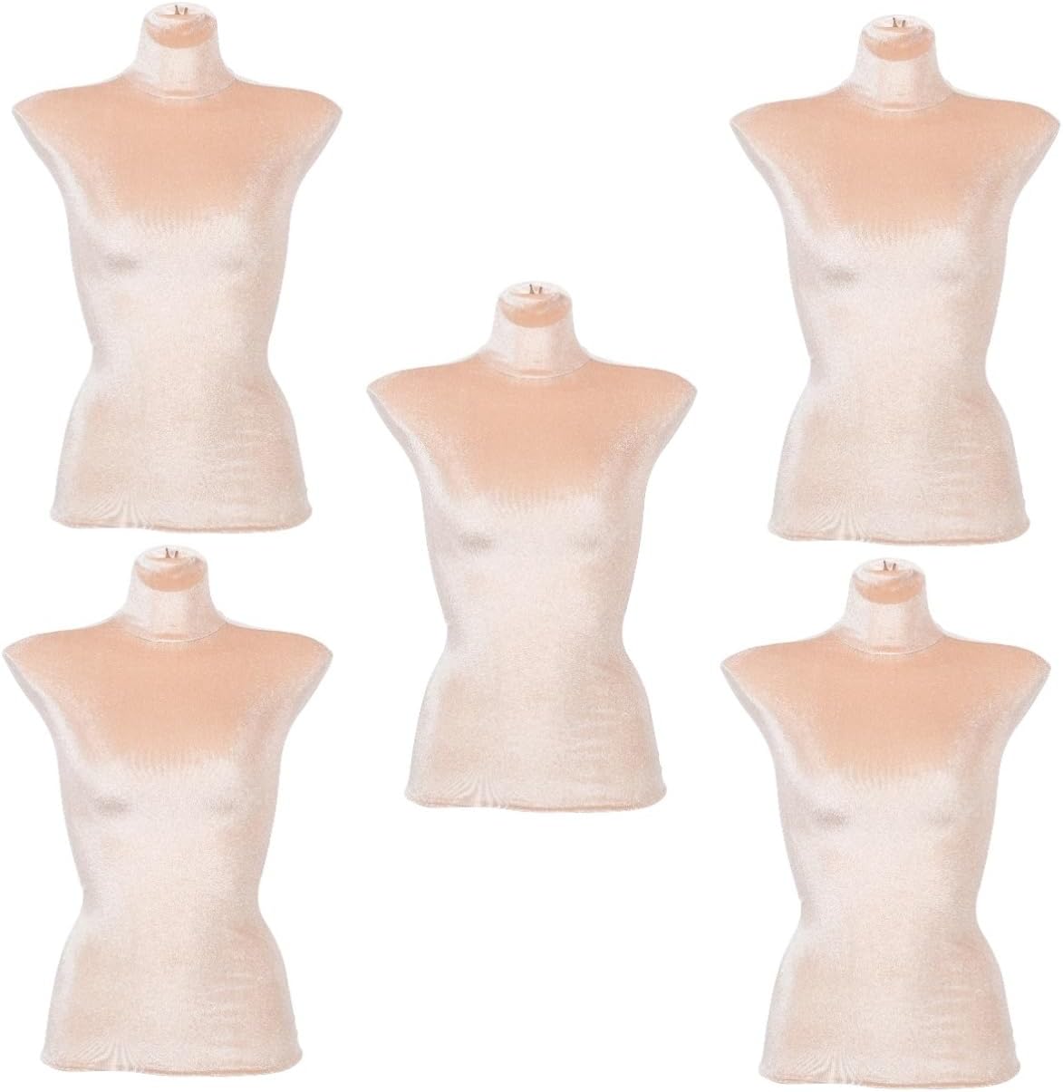 GARVALON 5pcs Female Mannequin Velour Cover for Display Soft Stretchy Replacement Cloth for Retail Boutique for and Fashion Designers
