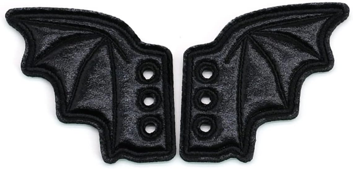 DXYSQRX Shoe Wings Bat Shoe Wings Shoe Decoration Accessories Wings for Skates Sneakers Canvas Roller Shoes