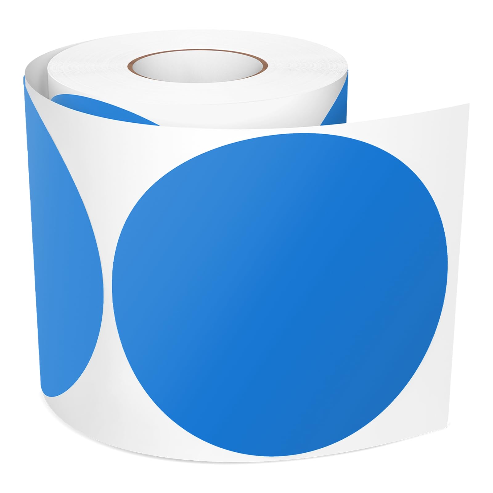 Meitaat Blue Round Stickers Roll Vinyl 100 mm Self-Adhesive Circle Labels Coloured Coding Dot Floor Sticker Waterproof Removable 300 PCS