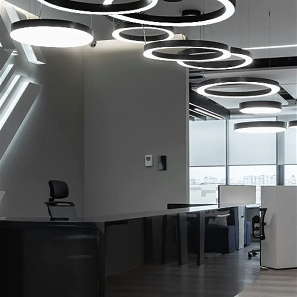 Przemysłowa lampa wisząca nowoczesne światło LED, metalowy klosz SXSHEYS, nordycki wewnętrzny dekoracyjny kształt pierścienia lampa wisząca na wyspę kuchenną, do jadalni, sypialni, przedpokoju, salonu