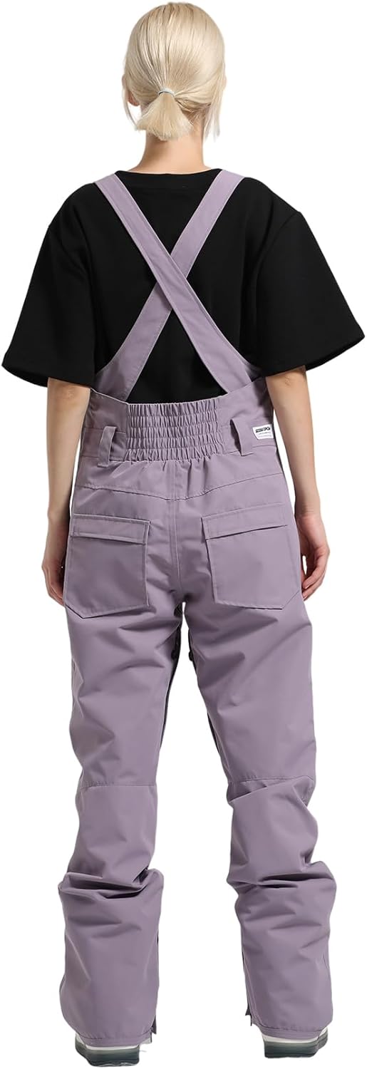 Women's Ski Bibs Snowboard Pants Snow Bib Tight Overalls Outdoor Bibs Ski Pants Waterproof Insulated Ripstop Sport - Image 2