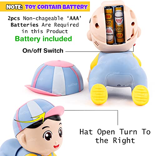 Image of Zest 4 Toyz Musical Toys for Babies Crawling Baby Toy with Soft Music Sound Toy for Kids Boys Girls (Pack of 1) Blue (Battery Included)