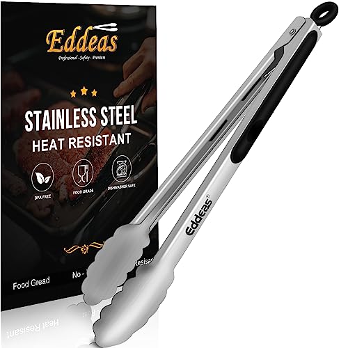 Eddeas Kitchen Tongs - 12 inch Heavy Duty Food Tongs,