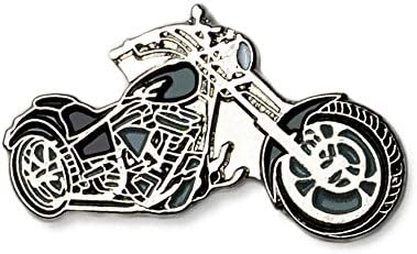 Chopper Bike Black Enamel Lapel Pin