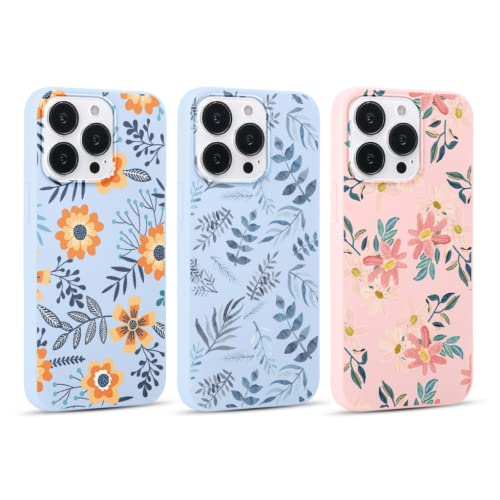 Yoedge 3 Pièces Coque pour Samsung Galaxy A03 Core (4G) 6,5',Souple Silicone TPU Ultra Mince Housse Étui avec Motif,Antichoc Protection Slim Case Cover pour Samsung A03 Core 4G Housse, Feuilles Vertes