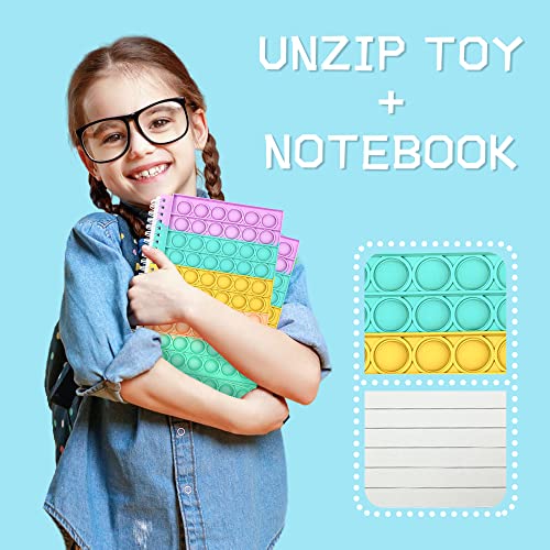 Stongbo Journal Notebook, Spiral Notebook, College Ruled Notebooks, Push Pop Bubble Fidget Sensory Toys, Stress Reliever Fidget Toys, Cute Notebook For School, Gifts For Kids Macaron Color #TOP3