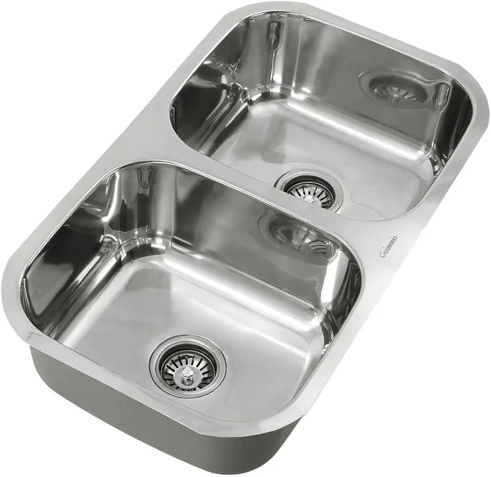 Cuba Dupla em Inox Polido Cozinha Gourmet Guimmis.casa