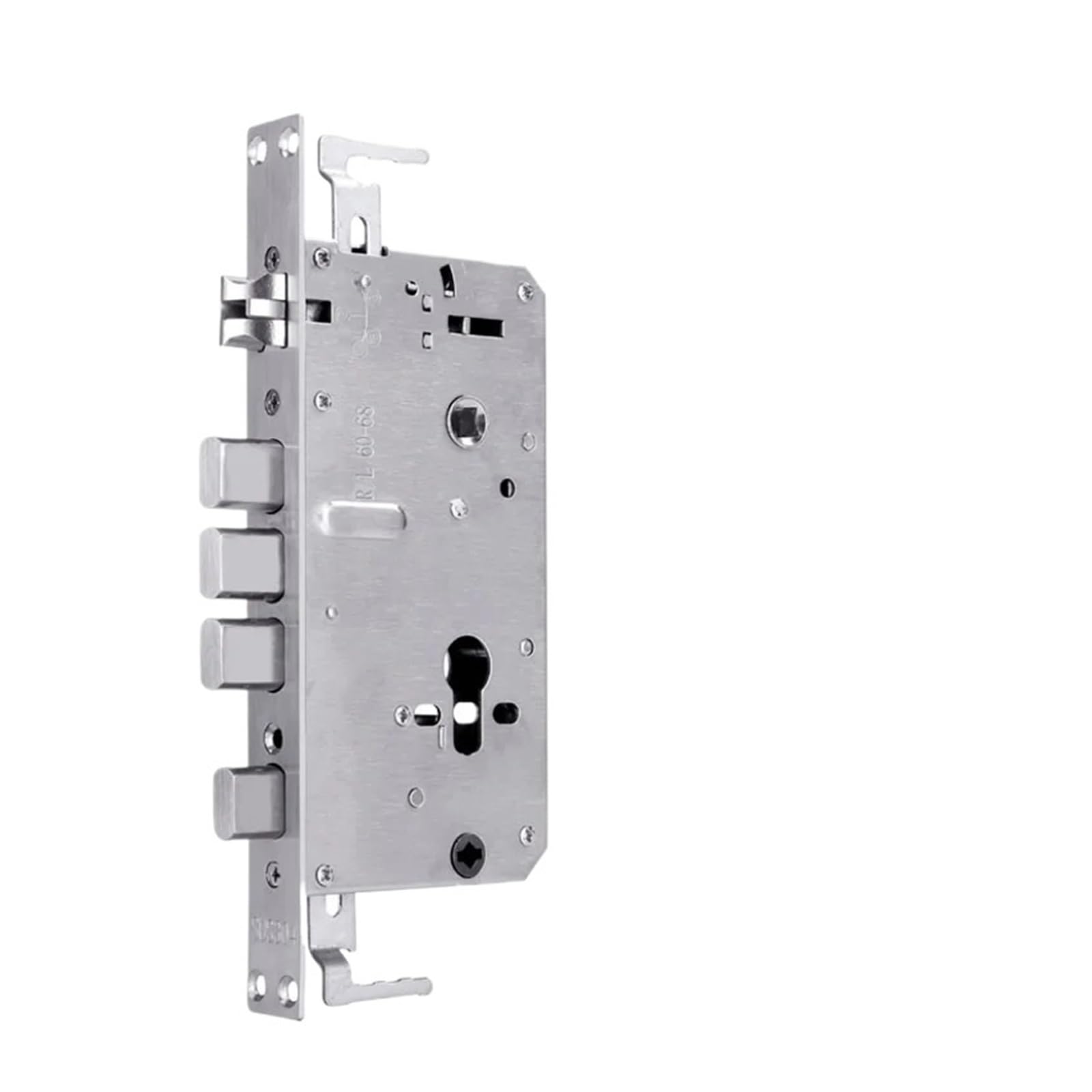 1pc 6068 Stainless Steel Security Door Lock Body - Anti-Stuck Fingerprint Lock for Patio Doors and More(24x240 No Hook)