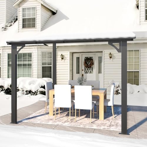 U-MAX 8' x 8' Gazebo for Patio, Hard Top Heavy Duty Gazebo 8x8 Pergola with Roof, Awnings Canopy for Decks, Backyard and More — view 2