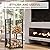GREENER 31.6’’ Tall Firewood Rack with Handsaw 2 Tiers Fireplace Storage Log Rack Holder Wood Storage For Indoor Fireplace, Wood Stove or Outdoor Patio