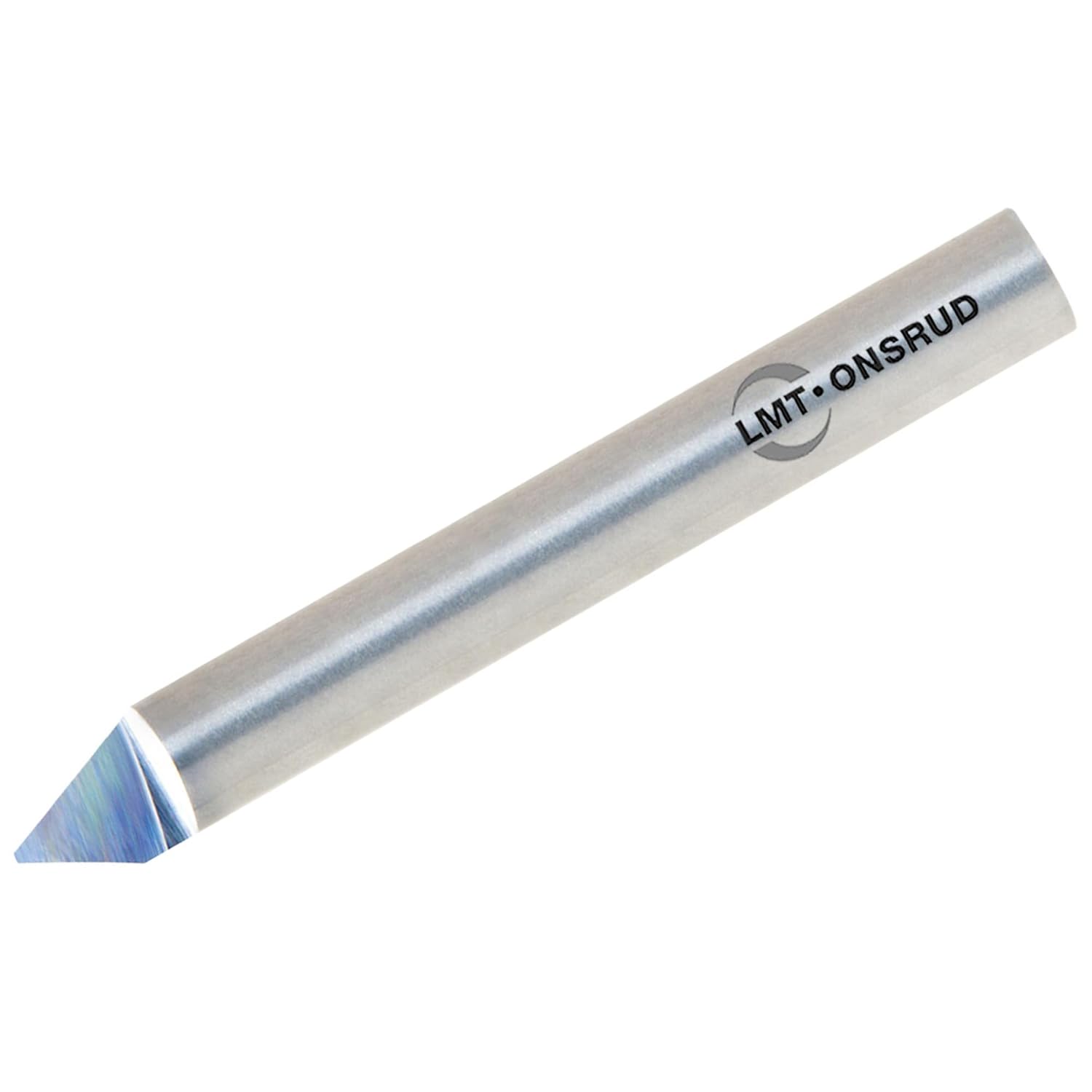 LMT Onsrud LP 37-15, Solid Carbide, Engraving Bit, Straight, 0.090" Tip, 60 Angle, 0.250" Shank Diameter, 2.000" Overall Length, 1 Flute