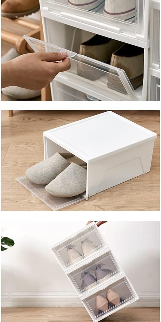 新品5パックの透明な靴ボックスプラスチックシューズキャビネット収納引き出し型ダストプルーフ保湿靴保管ボックス (Size : 23.5* ビジネスシューズ 脱ぎ履き