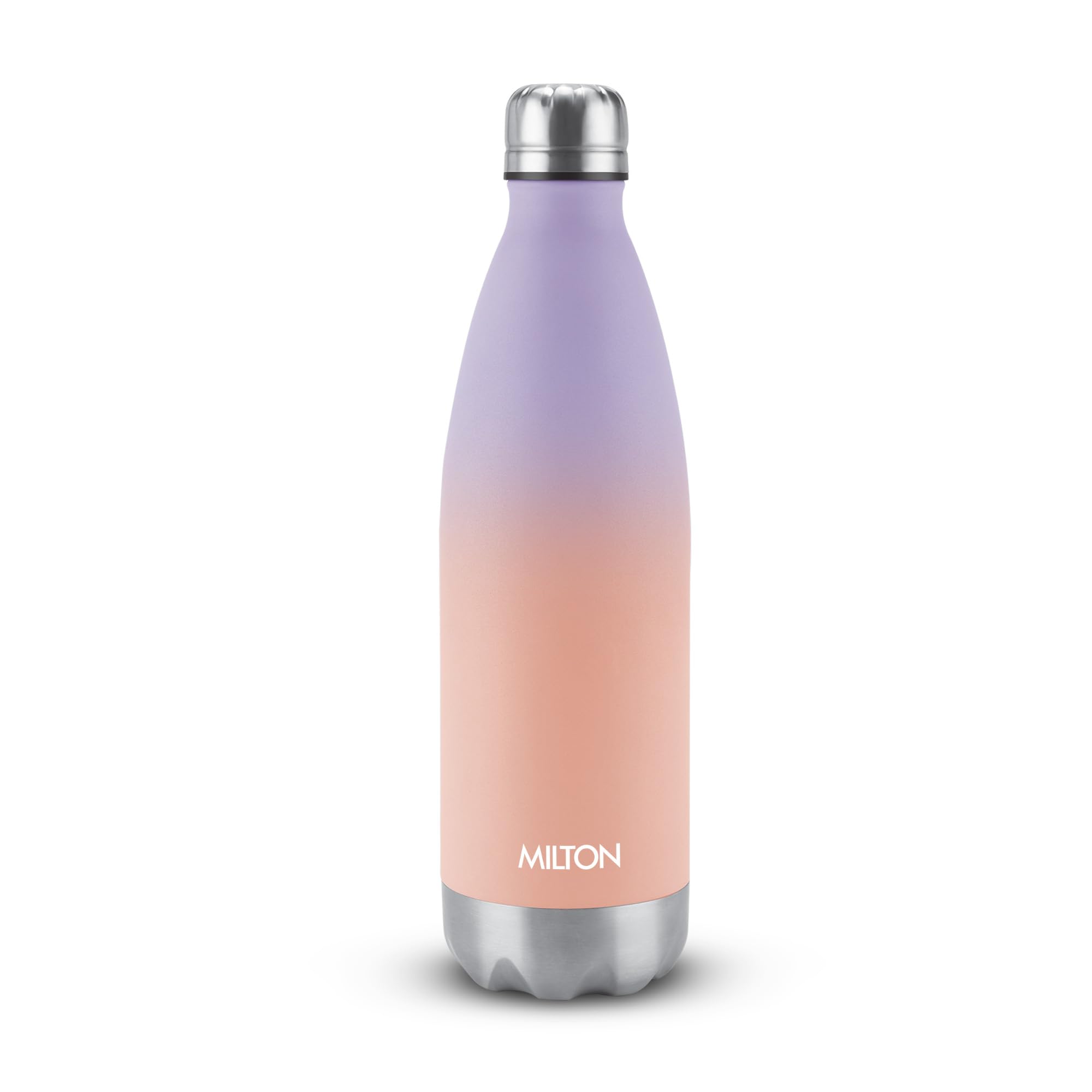 Milton Dewie Duo 1000 Thermosteel Water Bottle 1000 ml, 24 Hr Hot and Cold I Leak Proof Lid, ISI Certified I Vacuum Insulated I for Office, Gym, School I Peach Purple