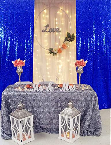 ShinyBeauty Toile de Fond-Rideau Bleu Paillettes-Toile de Fond 2FTX8FT fête Rideau Toile de Fond Paillettes Photo Toile de Fond 24 u0094x8FT Paillettes Toile de Fond Bleu décoration de Fond