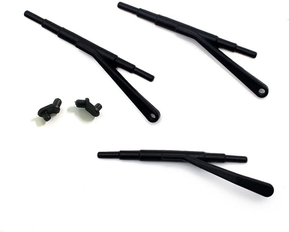 Que-T 3PCS 1/10 RC Rubber Simulation Windshield Wiper Blades for SCX10 II Cherokee