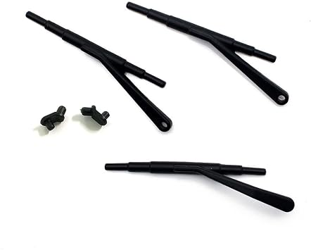 QUE-T 3PCS 1/10 RC Rubber Simulation Windshield Wiper Blades for SCX10 II Cherokee
