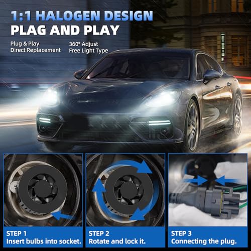 AYGZRUB For 2015-2020 Dodge Challenger light Bulbs, 9012 High Low Beam H11 Fog Light Combo, 4PCS by AYGZRUB - Image 4