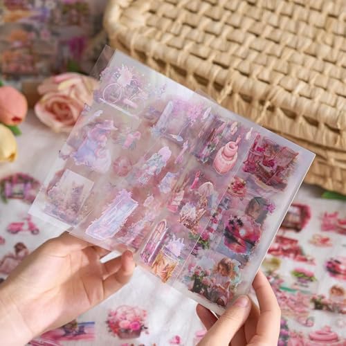Image of Jaravik Seasons Theme Vintage Aesthetic Sticker Book - 20 Sheets Seasonal Scrapbook Stickers | | Cottagecore Planner & DIY Craft Supplies Scrapbooking Stickers (Summer)