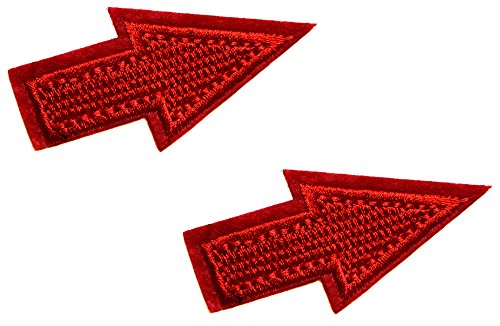 topt mili ecusson Fleche Direction Panneau signalisation Lot de 2 thermocollant 5,5x3cm patche Badge